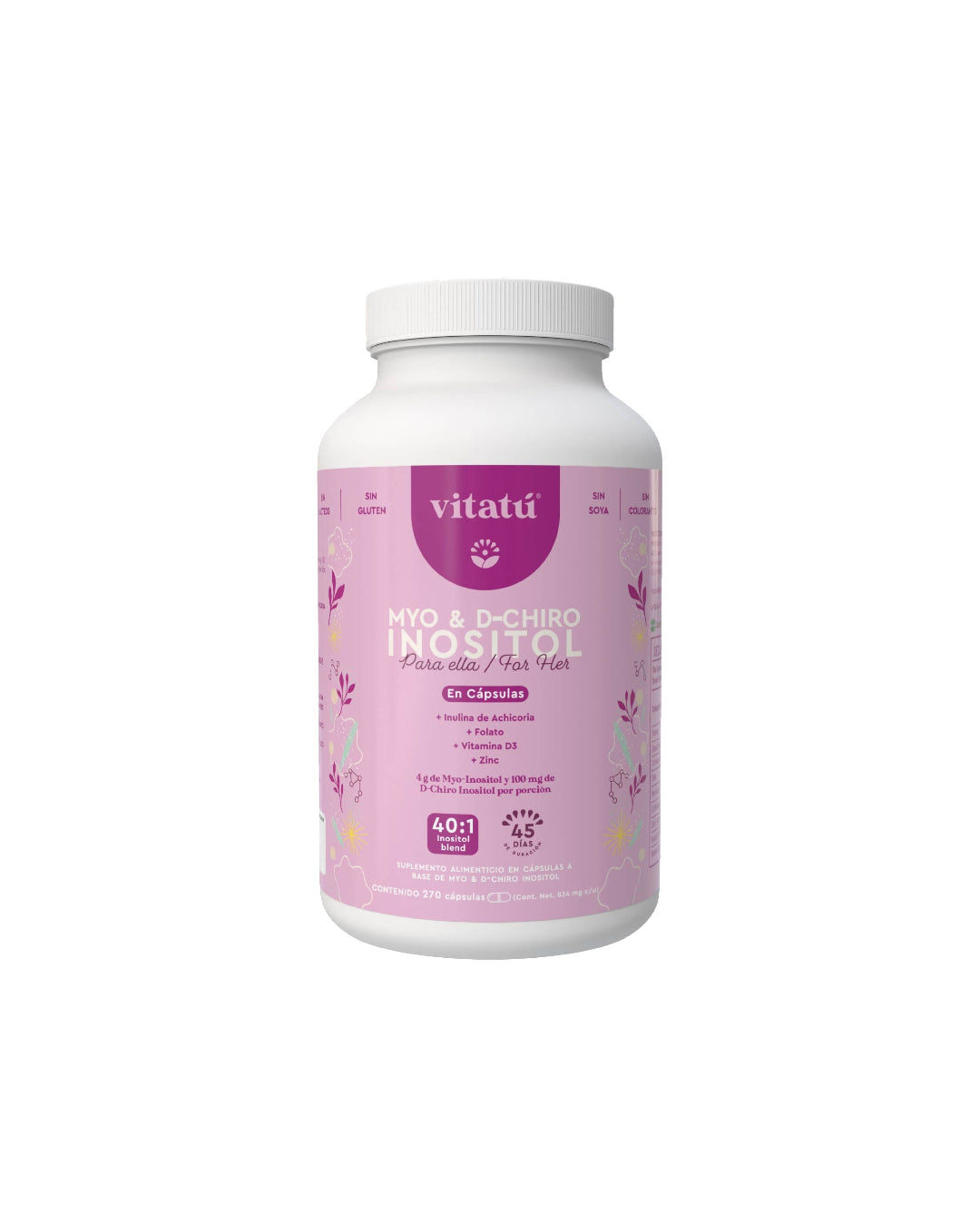 Myo & D-Chiro Inositol en cápsulas | 270 cápsulas | Vitatú - agewl
