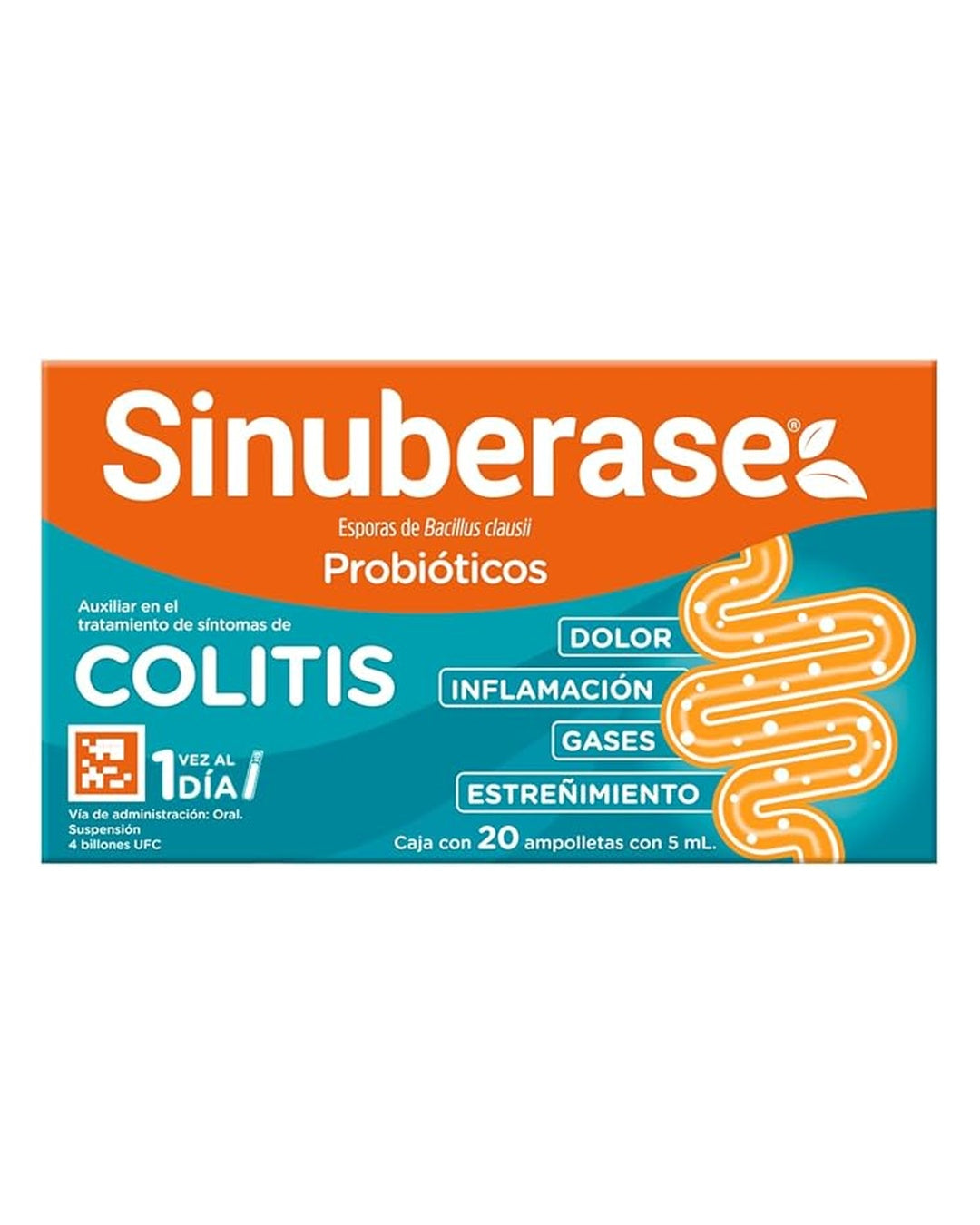 Sinuberase Ampolletas Colitis 4 Billones UFC | 20 ampolletas | Sinuberase